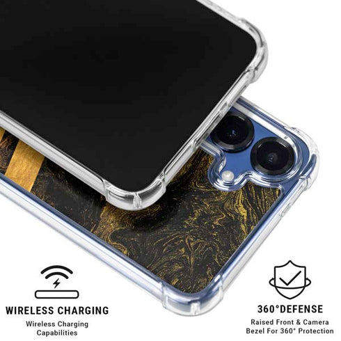 Striped Marble Galaxy S25 Clear Case